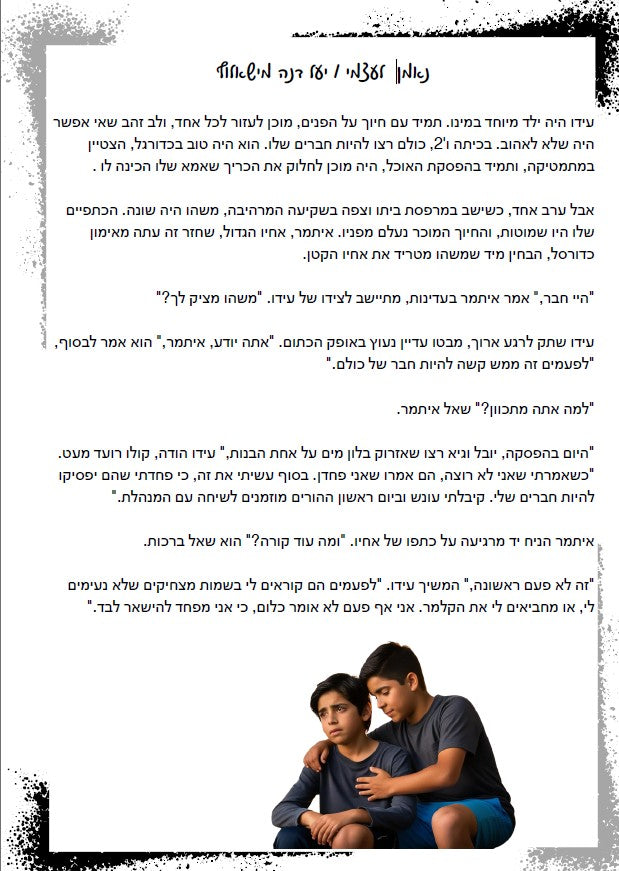 "נאמן לעצמי" סיפור דילמה