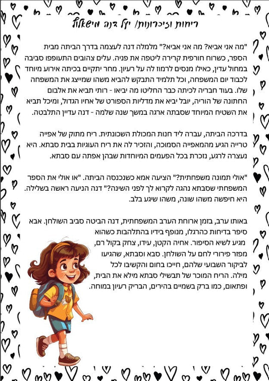 "ריחות וזיכרונות" - סיפור ליום המשפחה - הוראה בהתאמה אישית