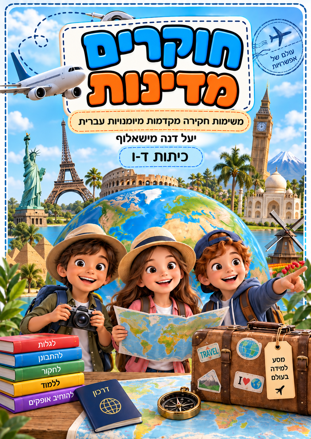 חוקרים מדינות סביב העולם | ערכת חקר לקידום מיומנויות עברית