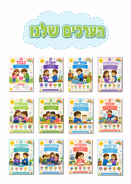 "הערכים שלנו" קיר כיתה - הוראה בהתאמה אישית