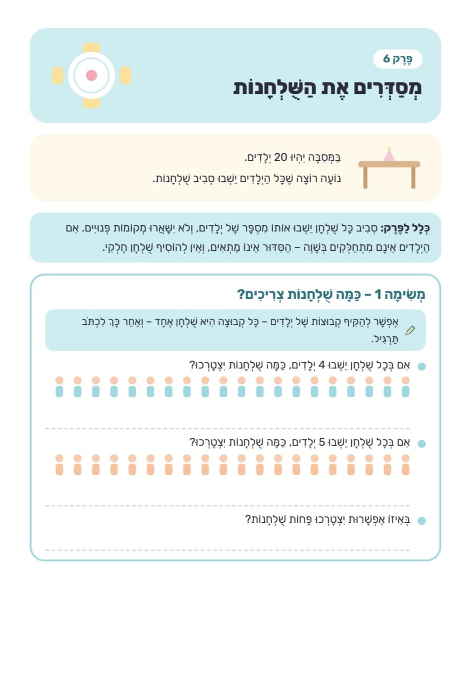 מתמטיקה של החיים – חוגגים יום הולדת | חוברת מתמטיקה לכיתות ב׳–ג׳ - הוראה בהתאמה אישית