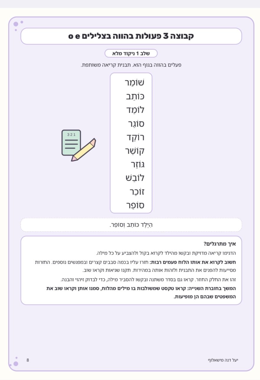 ערכה לחיזוק שטף הקריאה לכיתות ב׳–ג׳ - הוראה בהתאמה אישית