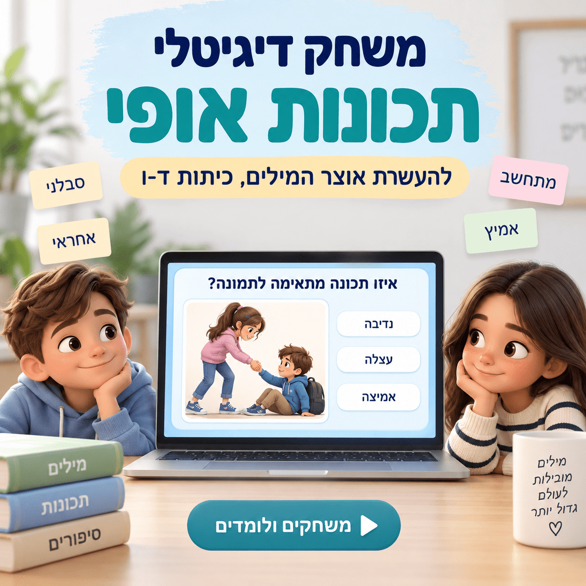 משחק דיגיטלי | תכונות אופי - הוראה בהתאמה אישית